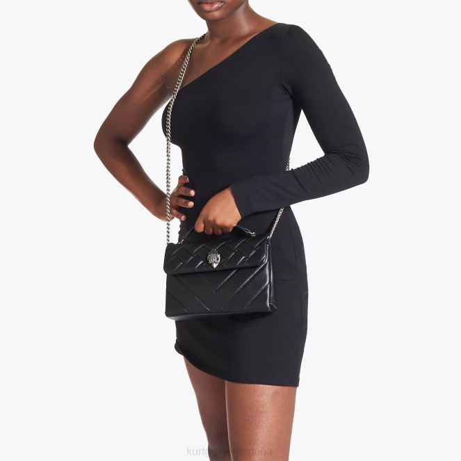 Kurt Geiger mujer london cuero medio kensington 2LPR99 | bolsas negro